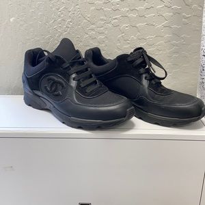 Black Chanel tennis shoes